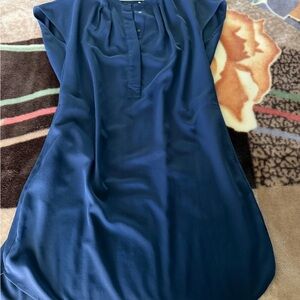 Vince Deep Blue Cap Sleeve Mini Dress, medium with pockets